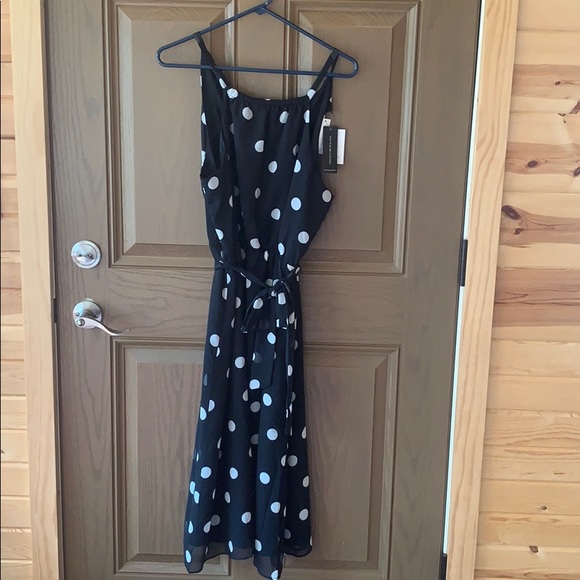 Banana Republic Dresses & Skirts - Black with white polkadot banana republic dress!!